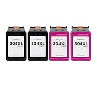 TONER PACK 304XL Cartuchos de Tinta para HP 304 XL 304XL Remanufacturado para HP Envy 5010 5020 5030 5032 Deskjet 2620 2622 2630 2632 2633 2634 3720 3730 3733 3735 3750 3760 3762 (2 Negro, 2 Color)