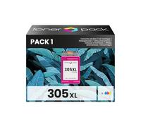 TONER PACK 305XL Remanufacturado para HP 305 XL 305XL Cartuchos de Tinta para HP Deskjet 1210 1212 1255 2710 2720 Plus 4110 4120 4140 4210 Envy 6010 6020 6030 6065 Pro 6420 6430 6454 (1 Color)