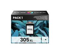 TONER PACK 305XL Remanufacturado para HP 305 XL 305XL Cartuchos de Tinta para HP Deskjet 1210 1212 1255 2710 2720 Plus 4110 4120 4140 4210 Envy 6010 6020 6030 6065 Pro 6420 6430 6454 (1 Negro)