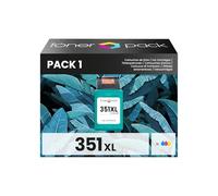TONER PACK 350XL 351XL - Cartuchos de Tinta para HP 350 XL 351 XL Remanufacturado para HP Deskjet D4260 D4360, Officejet J5780 J6410, Photosmart C4280 C4340 C4380 C4480 C4580 C5280 (1x 351XL)