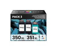 TONER PACK 350XL 351XL - Cartuchos de Tinta para HP 350 XL 351 XL Remanufacturado para HP Deskjet D4260 D4360, Officejet J5780 J6410, Photosmart C4280 C4340 C4380 C4480 C4580 (2X 350XL, 1x 351XL)