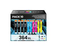 TONER PACK 364XL Cartucho de Tinta Compatible para HP Deskjet 3070A 3520 Officejet 4620 4622 Photosmart 5510 5511 5512 5514 5515 5522 5524 5520 6510 6520 6512 6515 (Pack 10)