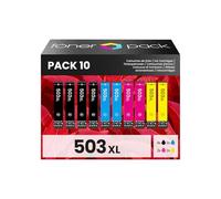 TONER PACK 503XL Cartuchos de Tinta Compatibles para Epson 503 para Expression Home XP-5200 XP-5205 WF-2960DWF WF-2965DWF WF-2960DWF WF-2965DWF XP-5200 XP-5205 (Pack de 10)