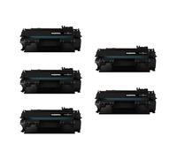 TONER PACK 53A Q7553A Cartuchos de Toner Compatibles para HP 53A LaserJet M2727NF MFP P2014 P2015 P2015d P2015dn P2015n P2015x 1160 1160LE 1320 1320N 1320NW 1320TN 3390 3392 (5 Unidades)