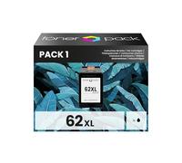 TONER PACK 62XL Remanufacturado para HP 62 XL 62XL Cartuchos de Tinta para HP Officejet 200 250 Envy 5544 5540 5545 5546 5640 5642 5665 5742 5744 7640 7644 7645 8000 (1 Negro)