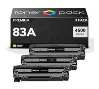 TONER PACK 83A CF283A Cartuchos de Toner Compatibles para HP 83A | para LaserJet Pro M 201dw M 201n MFP M125a M125nw M127fn M127fw M225dn M225dw (3 Unidades)