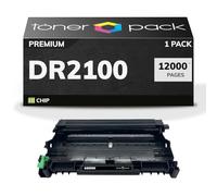 TONER PACK DR2100 Tambor de Imagen Compatible para Brother DR-2100 DCP-7030 DCP-7040 DCP-7045N DCP-7048W HL-2140 HL-2150N HL-2170W MFC-7320 MFC-7440 MFC-7440N MFC-7840 MFC-7840W (1 Unidad)