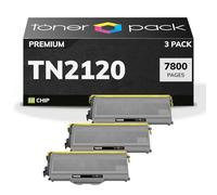 TONER PACK TN2120 Cartuchos de Toner Compatibles para Brother TN-2120 DCP-7030 DCP-7040 DCP-7045N DCP-7048W HL-2140 HL-2150N HL-2170W MFC-7320 MFC-7440 MFC-7440N MFC-7840 MFC-7840W (3 Unidades)