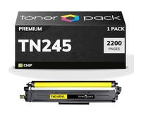 TONER PACK TN241 TN245 Cartucho de Toner Compatible TN-241 TN-245 para Brother DCP-9020CDW DCP-9015CDW HL-3140CW MFC-9330CDW MFC-9340CDW MFC-9140CDN HL-3150CDW HL-3170CDW (1 Amarillo)