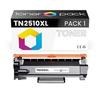 TONER PACK TN2510 TN2510XL Cartucho de Tóner Compatible para Brother MFC-L2800DW HL-L2400DW HL-L2400DWE DCP-L2620DW DCP-L2627DW MFC-L2827DW MFC-L2835DW MFC-L2860DW (1 Unidades)