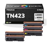 TONER PACK TN423 TN421 Cartuchos de Toner Compatibles para Brother TN-423 TN-421 TN423BK TN423C TN423M TN423Y MFC-L8690CDW MFC-L8900CDW HL-L8260CDW HL-L8360CDW DCP-L8410CDW (Pack 5)