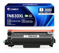 Tóner TN830XL TN830 de alto rendimiento para Brother TN830XL TN830 para impresora Brother HL-L2460DW DCP-L2640dw HL-L2405w HL-L2400D HL-L2480DW MFC-L2820DW (1 negro) Imprime hasta 3000 páginas