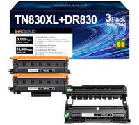 Tóner TN830XL y unidad de tambor DR830 para impresora Brother DCP-L2640dw | Repuesto para Brother TN830XL DR830 para impresora HL-L2400D HL-L2405W HL-L2480DW MFC-L2820DW MFC-L2807DW