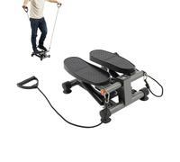 TONFEION Mini Stair Stepper para el hogar, 2 en 1, con bandas de resistencia y pantalla LCD, altura regulable de 19 a 34 cm, hasta 120 kg, equipamiento deportivo, para oficina y gimnasio en casa