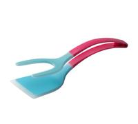 Tong Spatula Flipper Combo, 2 en 1 Toaster Tong, 12.05 x 3.31 in Ergonomic Handle Kitchen Tool, Cooking Utensil for Bread, Tostadora, Filete, Tortilla, Panqueque, Frying
