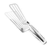 Tong Spatula Flipper Combo, Hollow-Out Flipping Spatula Fish Tongs, 12,6 x 3,35 x 1,97 pulgadas Ergonómico Acero Inoxidable Turner para barbacoa, Frying, Flipping Fishes and Meats