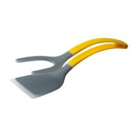 Tong Spatula Flipper Combo, tostadora Tong, Mango ergonómico, Herramienta de cocina, Tongs de cocina, para pan, tostadas, carne, barbacoa, tortillas, tortitas y frituras, 30,6 x 8,4 cm