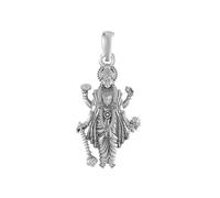 Tongari Lord Vishnu Laxmi - Colgante para buena riqueza y salud para hombres y mujeres, mediano, plata de ley, sin piedras preciosas, Medium, Plata de ley, No es una piedra preciosa