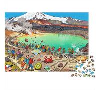 Tongariro Alpine Crossing Lava Field Lunacy Puzzle De Madera Impermeable Puzzles De 1000 Piezas para Adultos Desafiante Y Estimulante Rompecabezas para Juegos Educativos