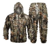 Tongcamo Caza Ghillie Traje Camuflaje Ropa para la Caza 3D Altura 1,25-1,43m de la Jungla, la Vida Silvestre Fotografía, Bird Watching, Halloween