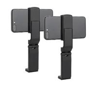 Tongdejing 2 soportes para teléfono de avión, soporte universal ajustable para teléfono móvil, plegable, tamaño de bolsillo, esencial para viaje, para avión, tren, trabajo, video y escritorio (negro)