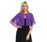 TONGFANTFL Chales y envolturas de gasa suave para mujer, para la noche, boda, capa, Púrpura, Talla única