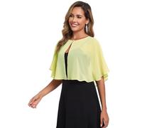 TONGFANTFL Chales y envolturas de gasa suave para mujer, para noche, boda, capa, Amarillo, Talla única