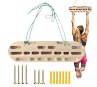 TONGFENG Escalada en Roca con Tabla Colgante,Tablero Colgante de Madera - Barra de dominadas Suave, agarres duraderos para Escalar en la Pared para Entrenamiento de Escalada, construcción de Fuerza
