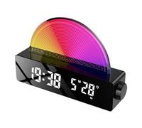 TONGFENG Reloj despertador de amanecer | Reloj despertador con luz de amanecer | Simulador de luz de despertar | Luz nocturna multicolor regulable para dormitorio de niños