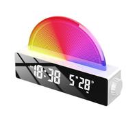 TONGFENG Reloj despertador de amanecer | Reloj despertador con luz de amanecer | Simulador de luz de despertar | Luz nocturna multicolor regulable para dormitorio de niños