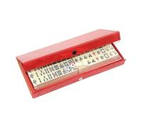 TONGIHS 144 Piezas Mini Juego de Majong Chino, Juego de Mahjong portátil con 2 Dados, Estructura sólida fácil de Leer, para Fiestas de Viaje, Juego Familiar