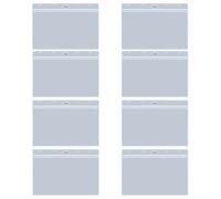TONGIHS 8 Piezas Carteras resistentes A5, Soportes para Tarjetas de Plástico Transparente, Impermeables y Resellables para documentos, certificados, fotos, carteles(Horizontal)