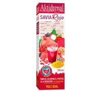 Tongil - Aktidrenal Savia Roja 250ml - Concentrado de Plantas, Frutos Rojos, Verduras, Quinoa, Vitaminas y Minerales - Más de 35 nutrientes para tonificar, rejuvenecer y combatir la oxidación