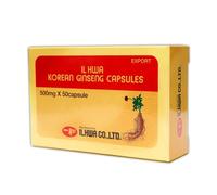 IL HWA Ginseng Coreano Panax 500 mg, 100% sin aditivos, energía física y mental, 50 cápsulas