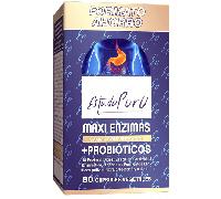 Enzimas Digestivas Estado Puro | 18 Enzimas Digestivas con Probióticos + Prebióticos | Mejora la digestión y la Absorción de Nutrientes | Sin Gluten | 80 Cápsulas Vegetales | TONGIL