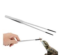 Tonglas de alimentación de reptiles Extra Largas, Pinzas de alimentación del dragón Barbudo - Acuario Largo Twezer,Suministros de Terrario de Acero Inoxidable de 10,6 Pulgadas para araña serpiente