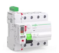 TONGOU Diferencial Auto Rearmable, Diferencial 40a 30ma 400V, Dispositivo de reencendido automático, RCCB tipo A, disyuntor 6KA RCD