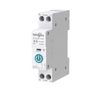 TONGOU DIY 1P+N Hutschriene WiFi Switch|6A WLAN Relais|Control por App iOS Android|TUYA App|para Smart Home|Control por Voz y Cronometraje