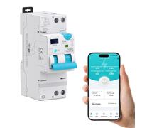 TONGOU Interruptor diferencial Superinmunizado WIFI/TUYA App， Auto Rearmable Disyuntor 1P+N，Rearme Automatico con Sobrecorriente y Fugas 1-40 A ajustable, 30 mA Clase A 6Ka Carril Din RCBO 2025