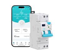 TONGOU Zigbee 3.0 Interruptor diferencial FI, interruptor de protección de línea 1-40A 30mA Tipo A 1P+N, Reinicio automático para hogar y enchufes, montaje DIN, control remoto inteligente Julio 2025