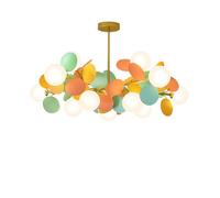 TONGQIC 12-Luces Oro Sputnik lámpara, lámpara de iluminación con Sombra de Vidrio Globo Blanco Ajustable de Altura de latón Colgante luz para Comedor Sala de Estar