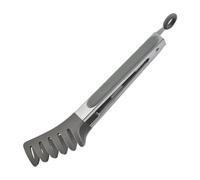 Tongs de silicona para espaguetis - Heat Resistant Pasta Server Tongs | 10inch Kitchen Tongs with Slotted Design for Serving Spaghetti, fideos, salad & BBQ - Stainless Steel Food Clip for Australian