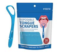 Tongue Cleaner Scraper Set - Orals Hygiene for Adults Family Friends Travel | Non Slip Flexible with 36 Pieces, Portable Scraping Tool for Freshs Breath Healthy Mouth Easy Cleaning Daily Care
