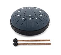 Tongue Drum Gear4music Life de 6" de Acero y 11 Notas, Re Mayor, Azul Marino