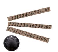 Tongue Drum Stickers, Musical Note Decals for Instruments, PVC Replacement Stickers for Percussion Training, 3 Pack Sturdy Adhesive Decals, Easy Apply Learning Tool for Tongue Drum, Drumming Practice