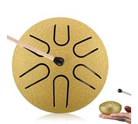 Tongue Drum: Tambor de lengua de acero de 3 pulgadas, 6 tonos, tambor de lengua de acero, tambor de mano, percusión, percusión, instrumento de percusión para meditación, yoga y curación de sonido