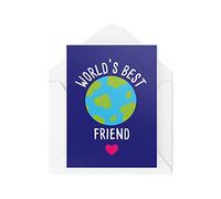 Tongue in Peach Bestie Cards - Tarjeta de cumpleaños con texto en inglés Best Friend for Him for Her Cute Novelty Gift Cheer Up Thank You Mate Appreciate You CBH566