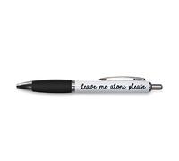 Tongue in Peach Bolígrafo divertido y novedoso para regalo - Bolígrafos - Déjame solo por favor - Regalo divertido de oficina - Divertida broma papelería - Negro - PP155
