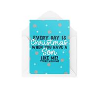 Tongue in Peach CBH1364 - Tarjetas de Navidad con texto en inglés Every day is Christmas When you have a son