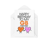 Tongue in Peach Divertidas Tarjeta de Cumpleaños Postal para Mejor Amiga, Ginger Bestie, Redhead Colleague Cards Funny Girlfriend Card CBH1610